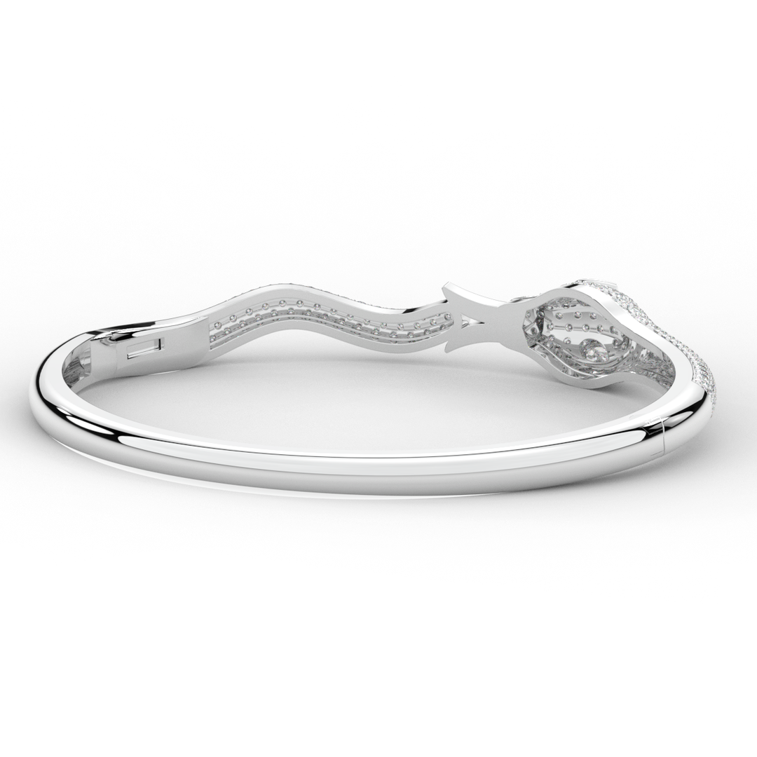 2.00CT.TW ROUND AND PEAR LAB DIAMOND SNAKE BANGLE