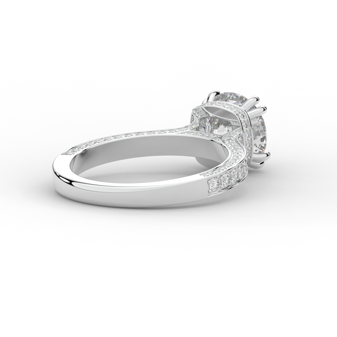 2.60CT.TW ROUND LAB DIAMOND SOLITAIRE ENGAGEMENT RING