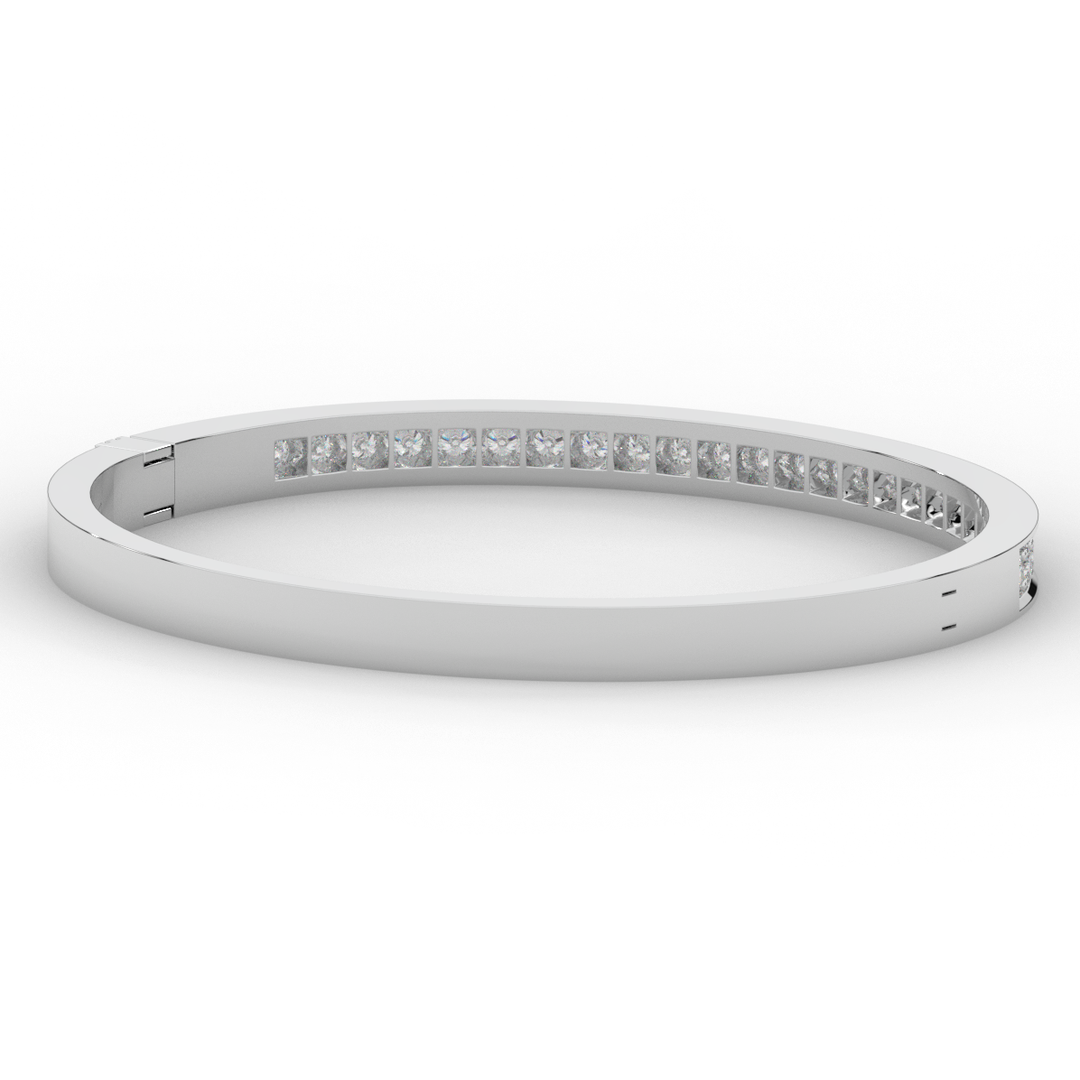 1.25CT.TW ROUND LAB DIAMOND BANGLE