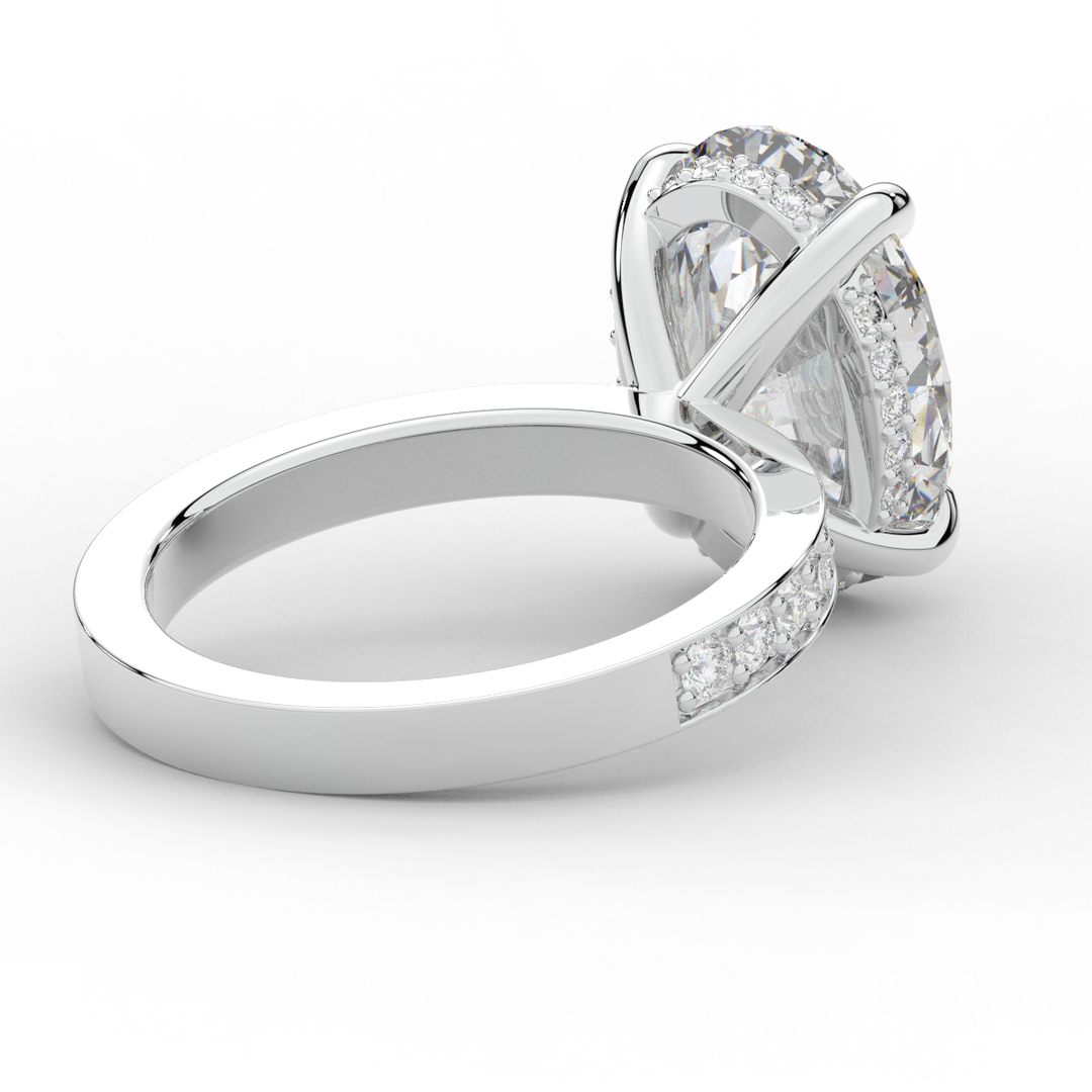 4.30CT.TW OVAL LAB DIAMOND BAND ENGAGEMENT RING