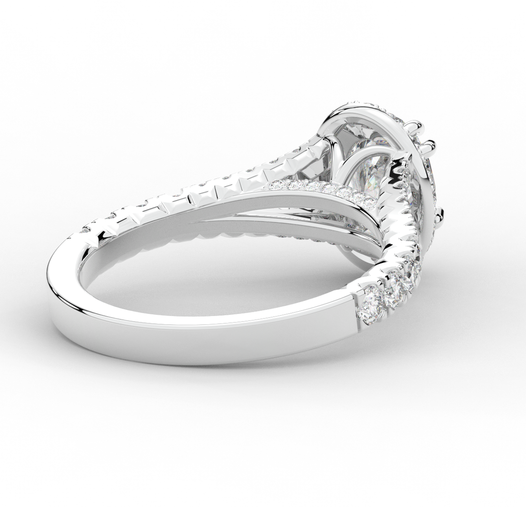 1.60CT.TW OVAL LAB DIAMOND ENGAGEMENT RING