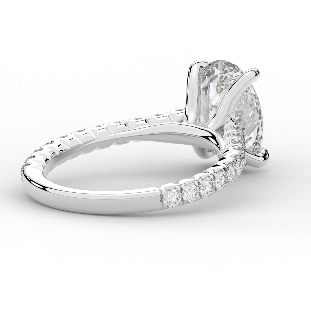 2.40CT.TW OVAL LAB DIAMOND ENGAGEMENT RING