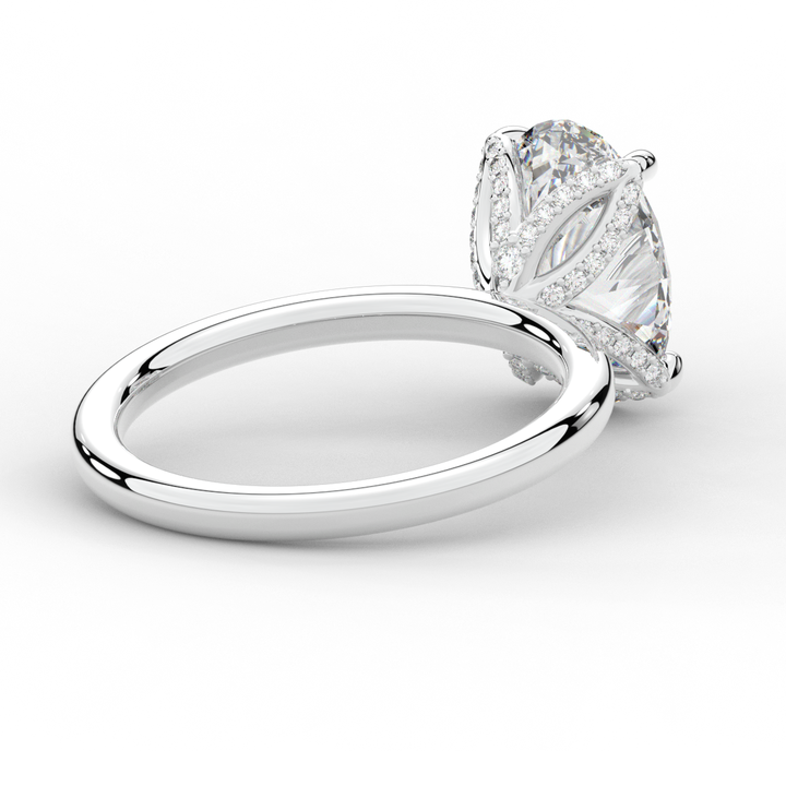 3.10CT.TW OVAL LAB DIAMOND ENGAGEMENT RING