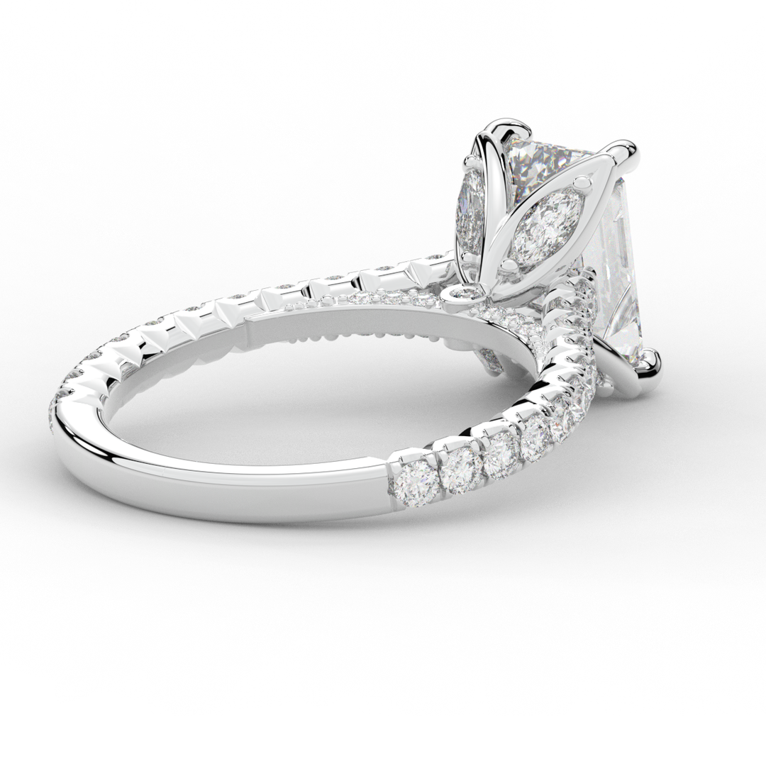 2.70CT.TW EMERALD CUT LAB DIAMOND SOLITAIRE ENGAGEMENT RING