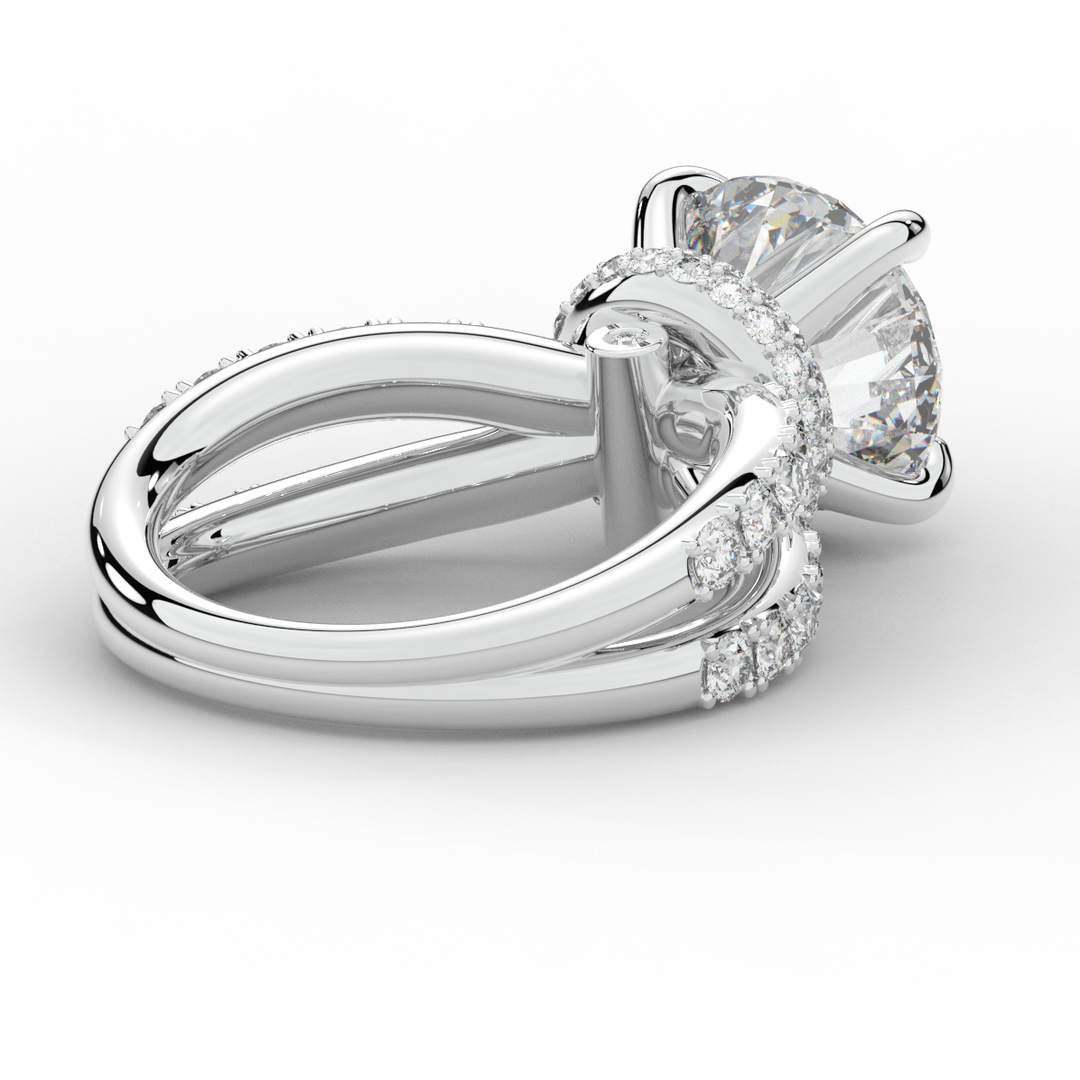 6.25CT.TW ROUND LAB DIAMOND ENGAGEMENT RING