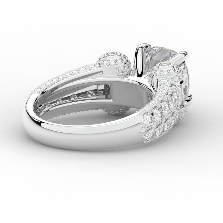 4.75CT.TW CUSHION LAB DIAMOND ENGAGEMENT RING