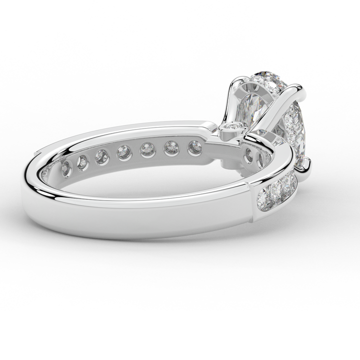 1.95CT.TW OVAL LAB DIAMOND UNDERHALO ENGAGEMENT RING