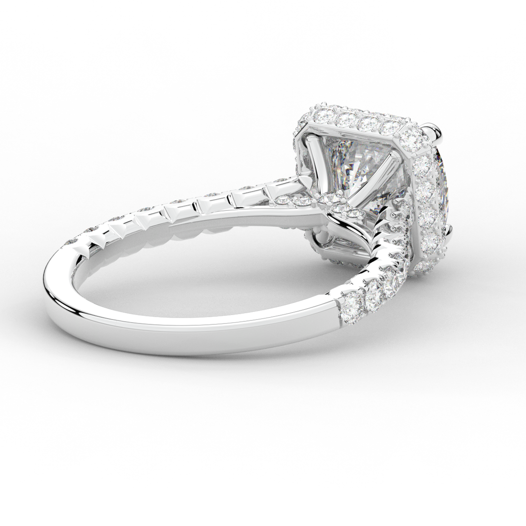 2.75CT.TW CUSHION LAB DIAMOND HALO ENGAGEMENT RING