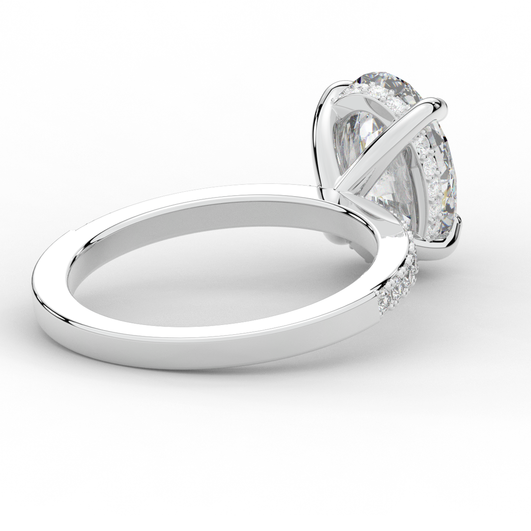 2.70CT.TW OVAL LAB DIAMOND SOLITAIRE ENGAGEMENT RING