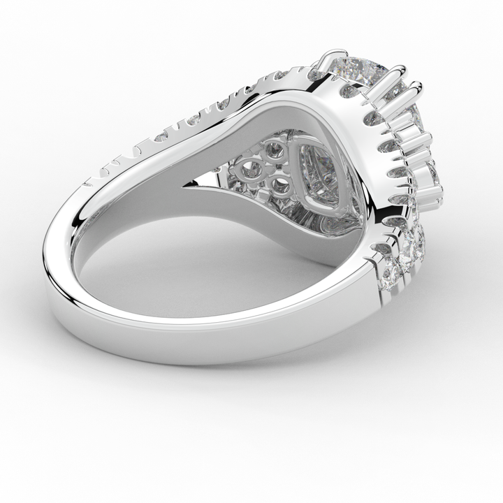 3.10CT.TW CUSHION LAB DIAMOND HALO ENGAGEMENT RING