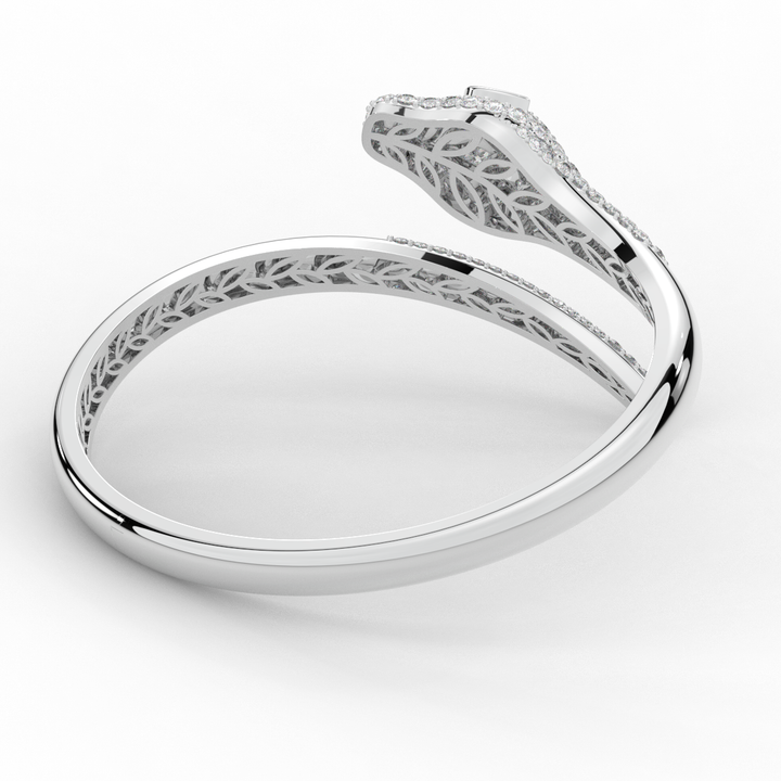 3.75CT.TW ROUND AND PEAR LAB DIAMOND SNAKE BANGLE