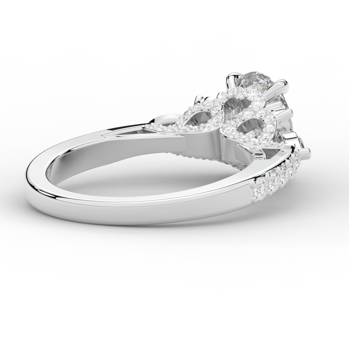 1.35CT.TW OVAL LAB DIAMOND ENGAGEMENT RING