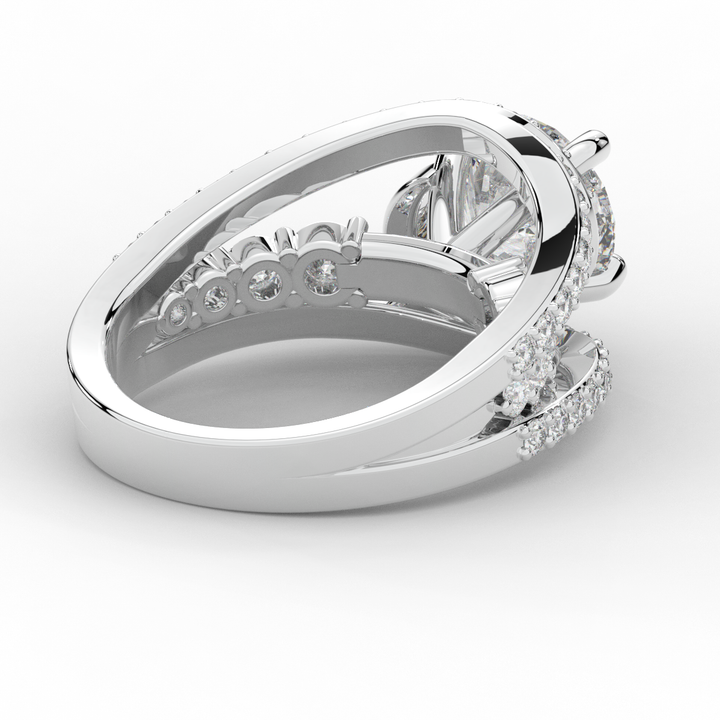 3.30CT.TW ROUND LAB DIAMOND ENGAGEMENT RING