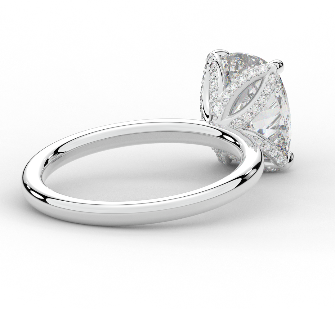 3.10CT.TW CUSHION LAB DIAMOND ENGAGEMENT RING