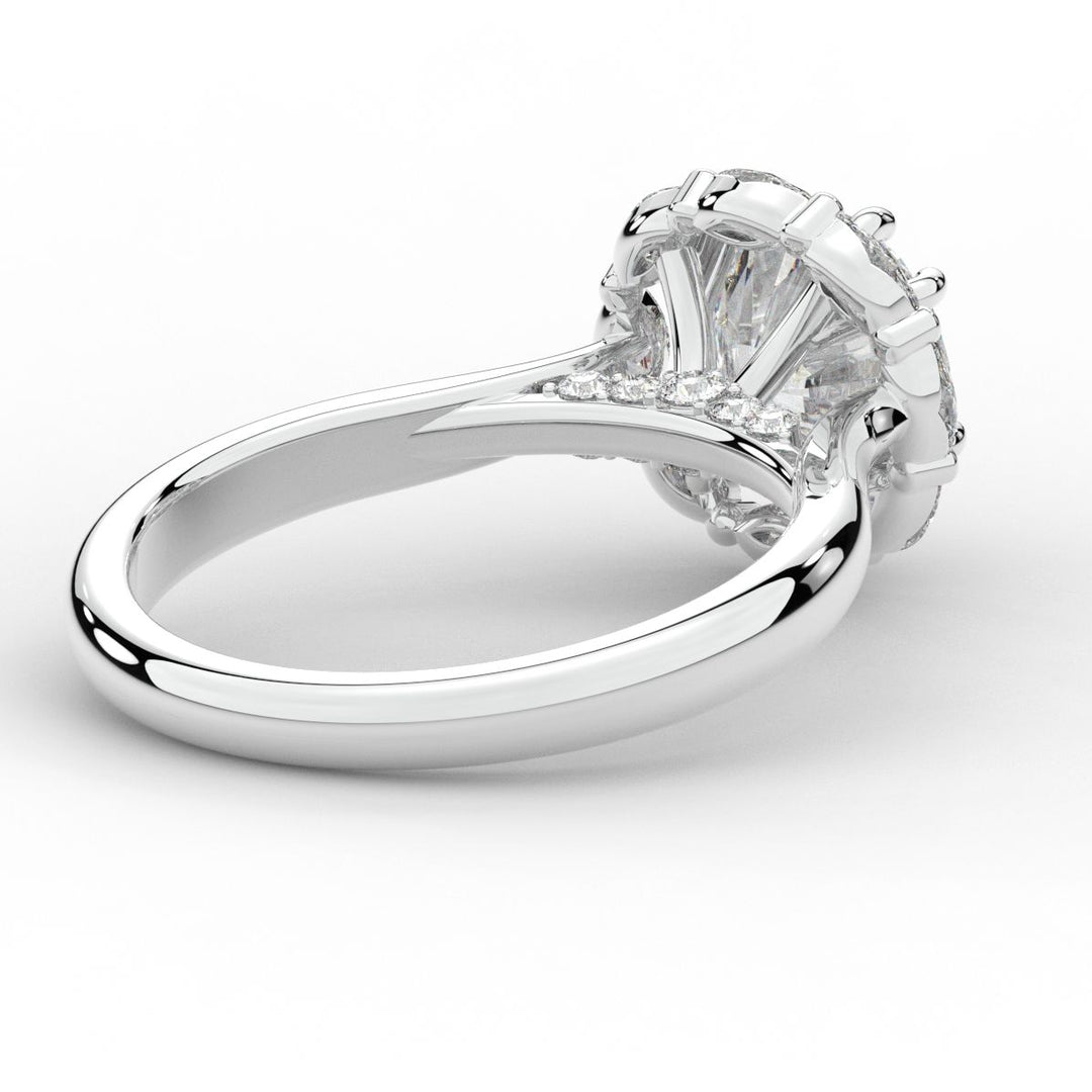 2.40CT.TW ROUND LAB DIAMOND HALO ENGAGEMENT RING