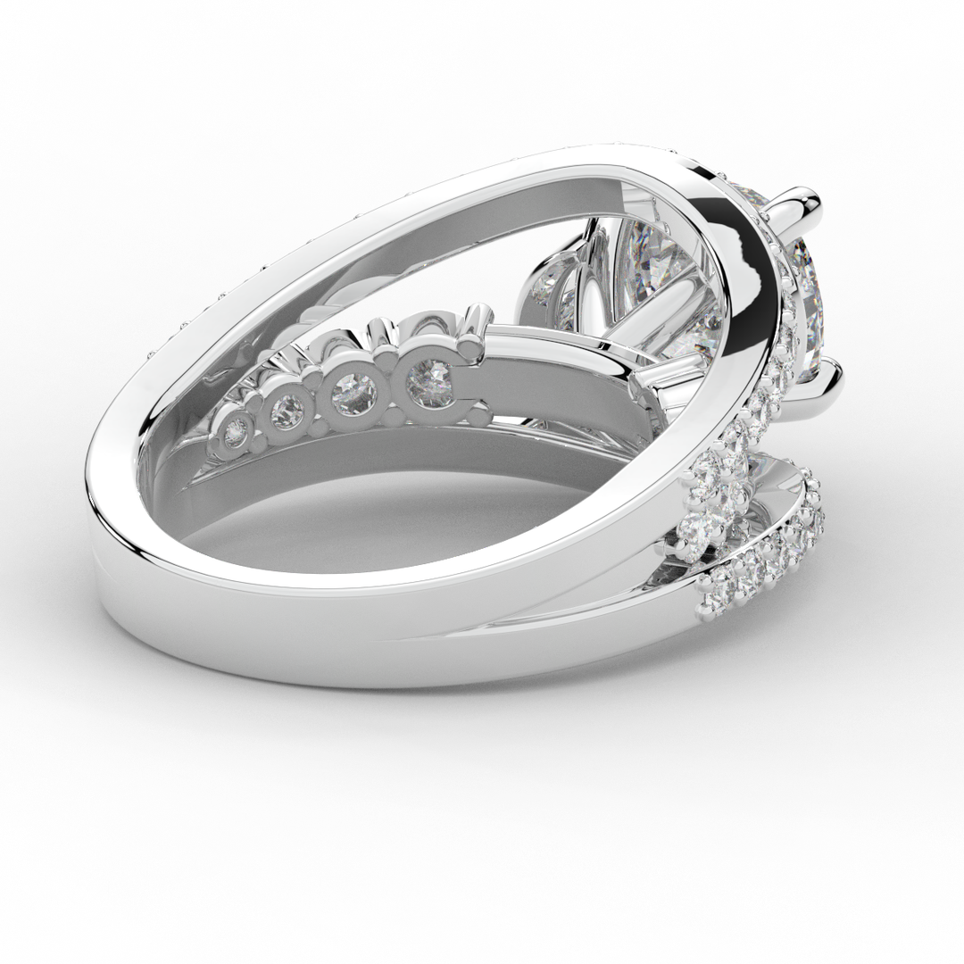 3.30CT.TW CUSHION LAB DIAMOND ENGAGEMENT RING