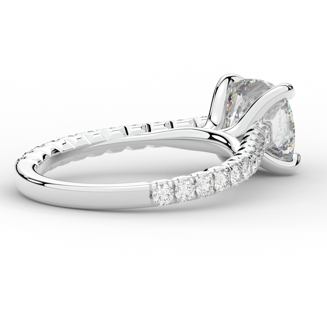 2.40CT.TW CUSHION LAB DIAMOND ENGAGEMENT RING