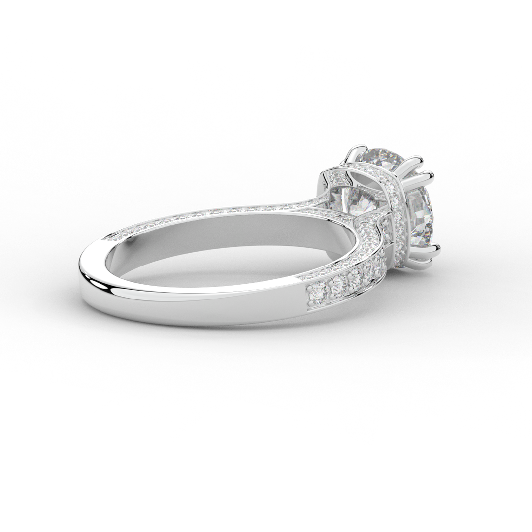 2.60CT.TW ROUND LAB DIAMOND SOLITAIRE ENGAGEMENT RING