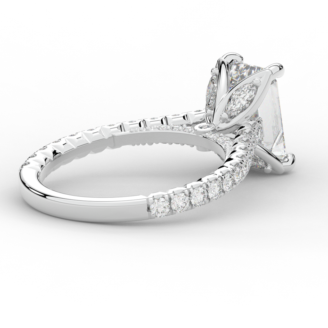 2.70CT.TW EMERALD CUT LAB DIAMOND SOLITAIRE ENGAGEMENT RING