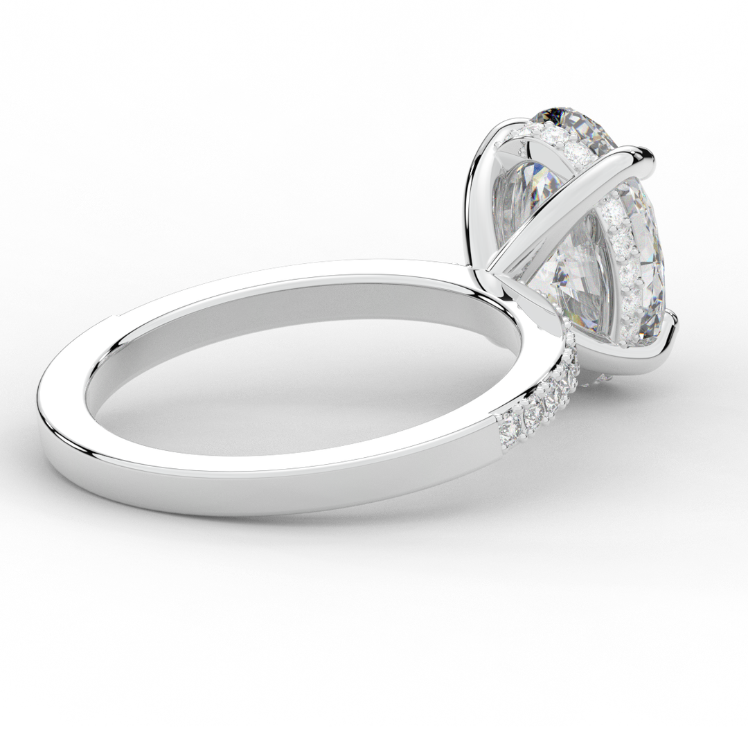 2.70CT.TW OVAL LAB DIAMOND SOLITAIRE ENGAGEMENT RING