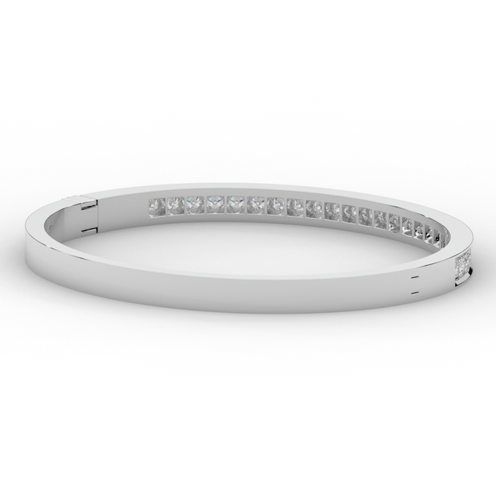 1.25CT.TW ROUND LAB DIAMOND BANGLE