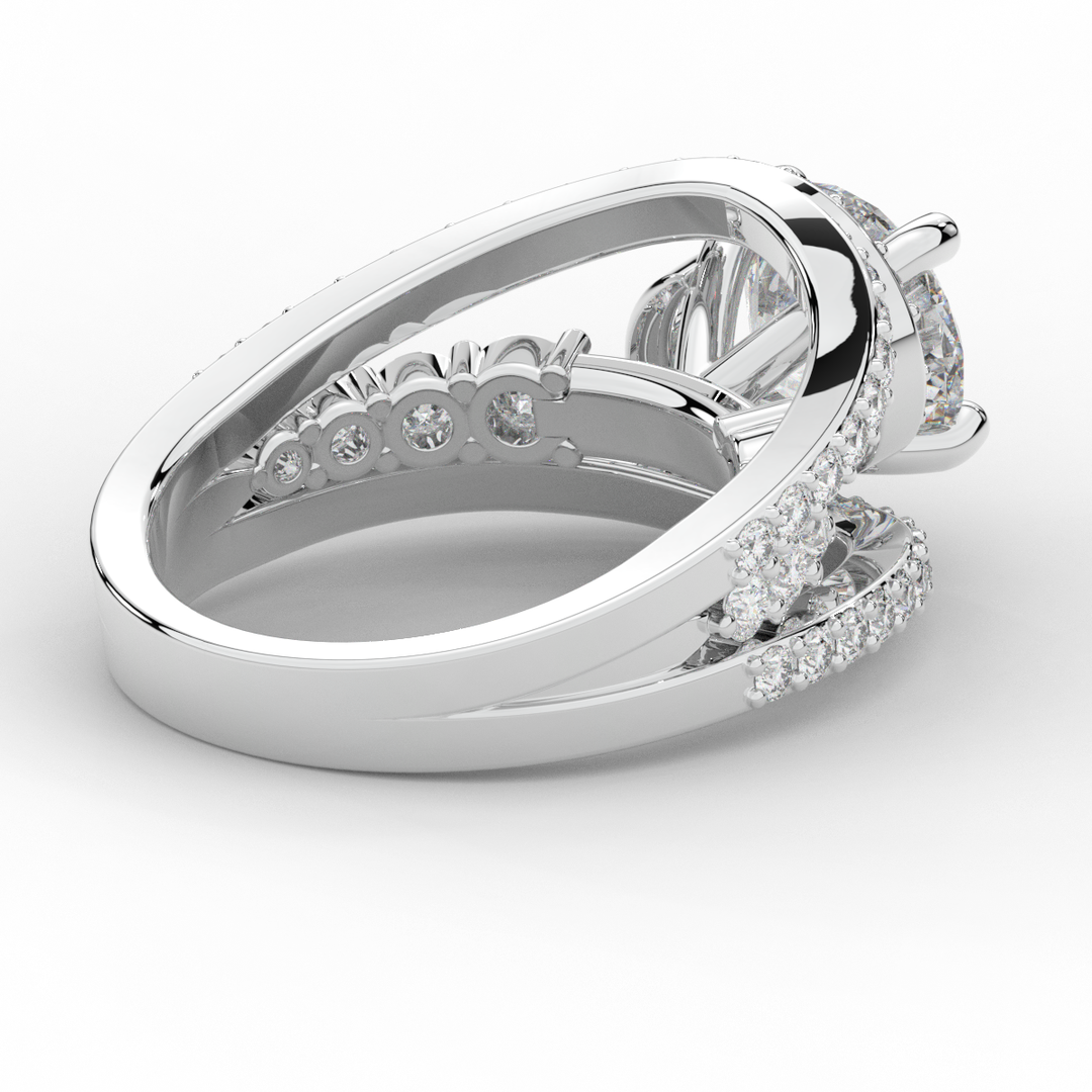 3.30CT.TW ROUND LAB DIAMOND ENGAGEMENT RING