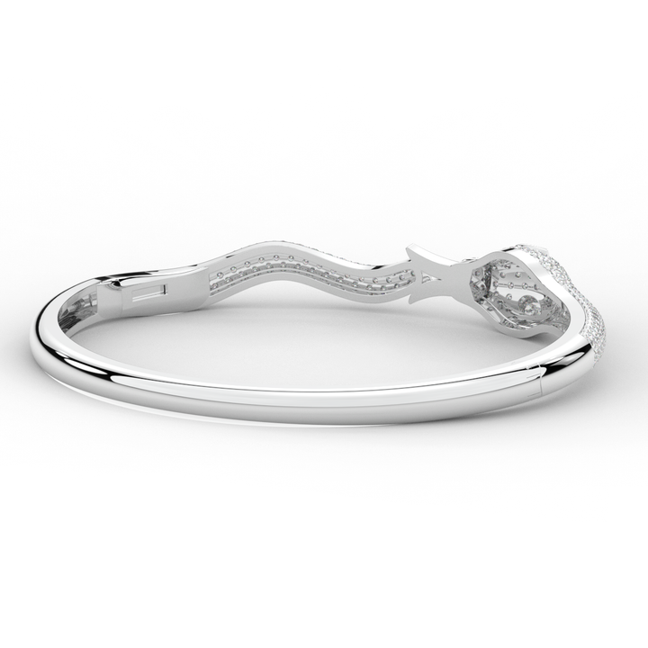 2.00CT.TW ROUND AND PEAR LAB DIAMOND SNAKE BANGLE