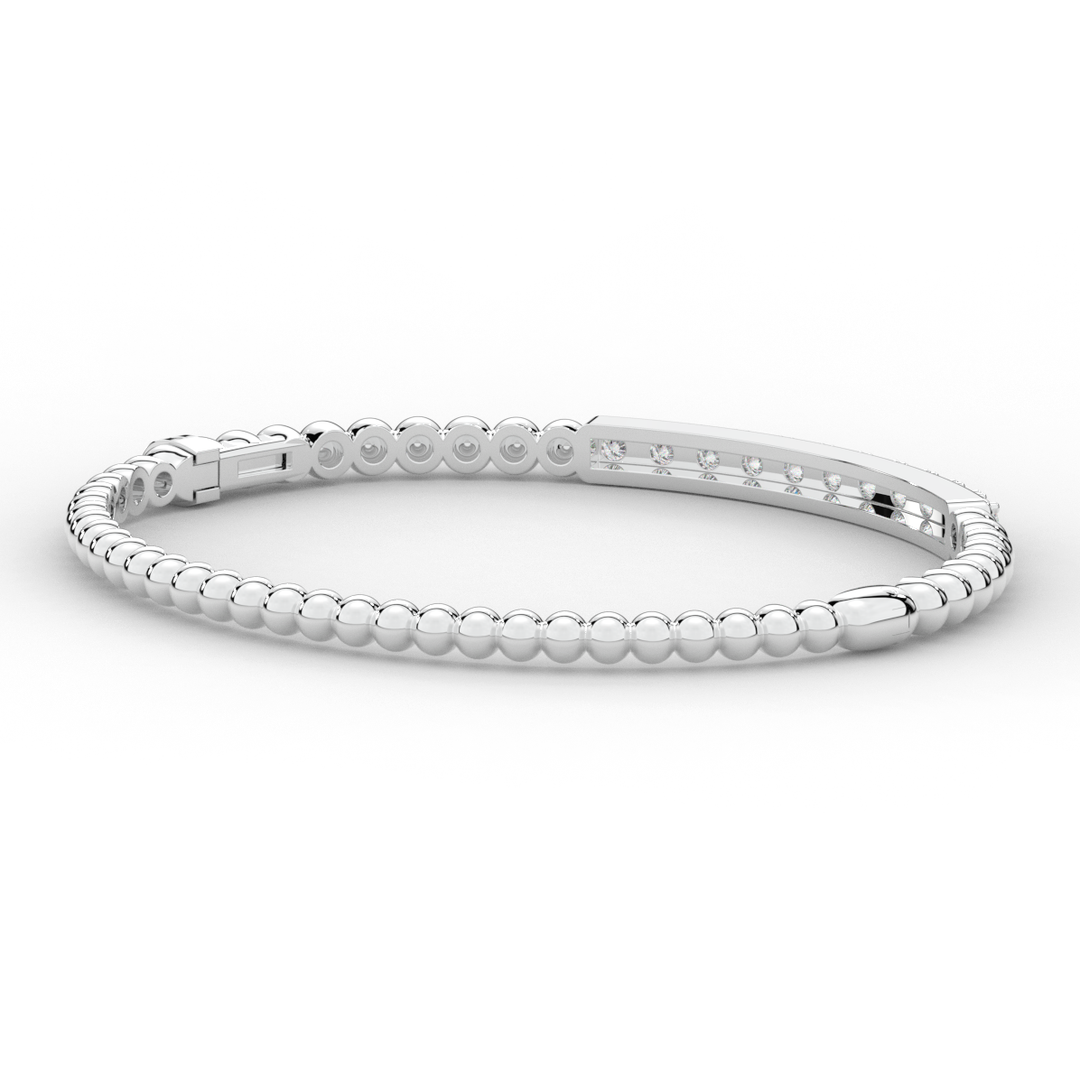 1.10CT.TW ROUND LAB DIAMOND BANGLE