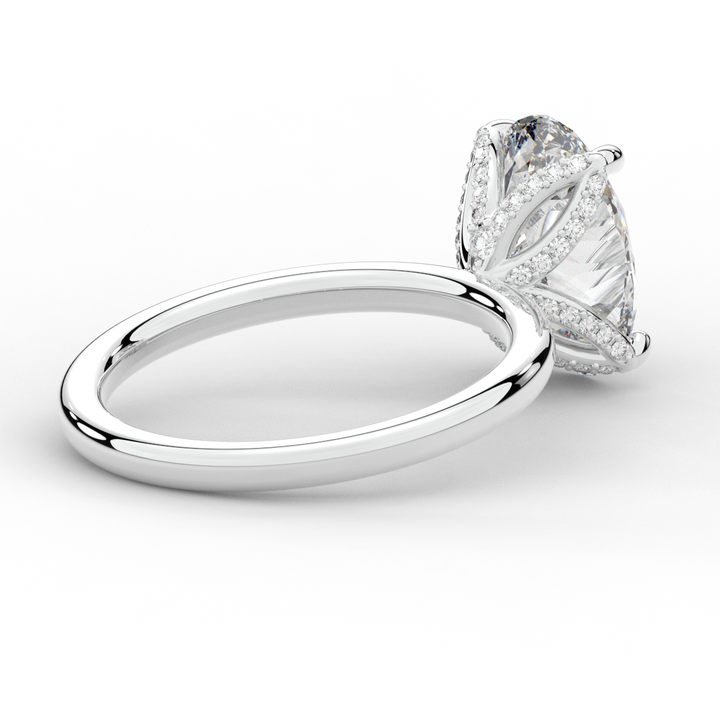 3.10CT.TW OVAL LAB DIAMOND ENGAGEMENT RING