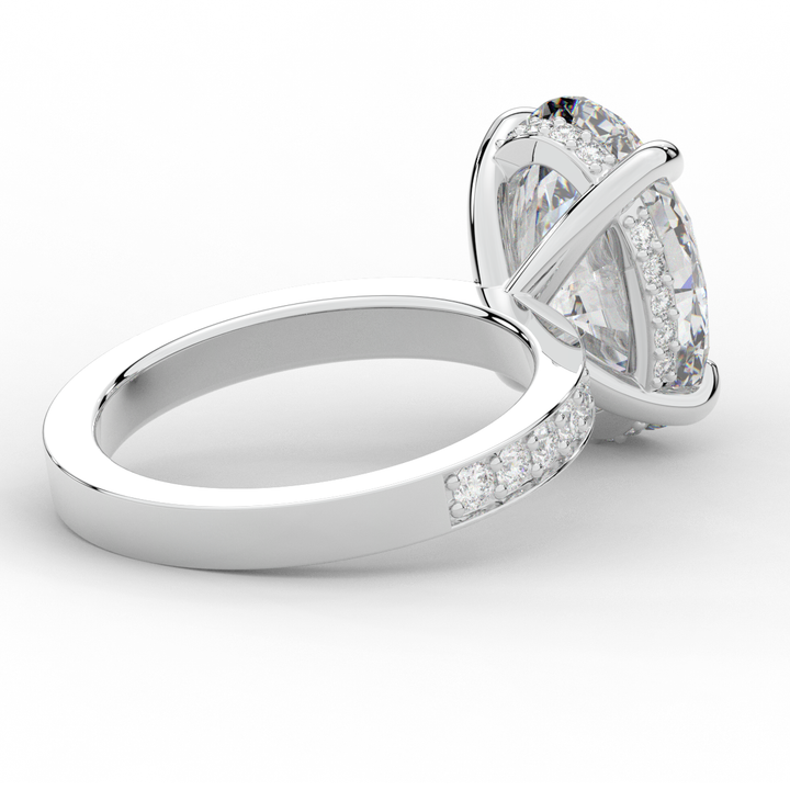 4.30CT.TW OVAL LAB DIAMOND BAND ENGAGEMENT RING