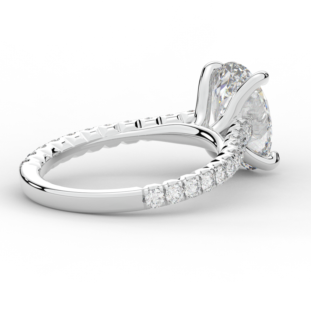 2.40CT.TW OVAL LAB DIAMOND ENGAGEMENT RING