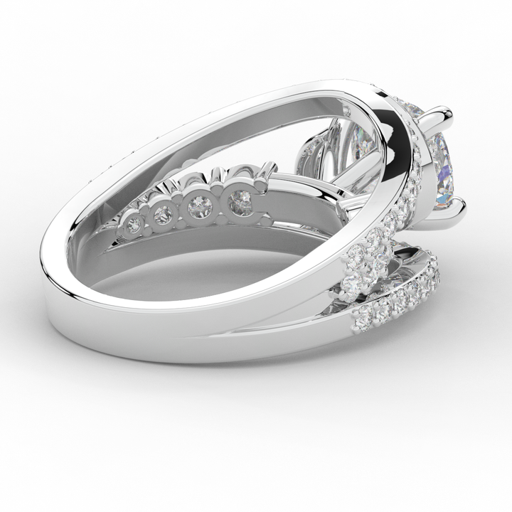 3.30CT.TW CUSHION LAB DIAMOND ENGAGEMENT RING