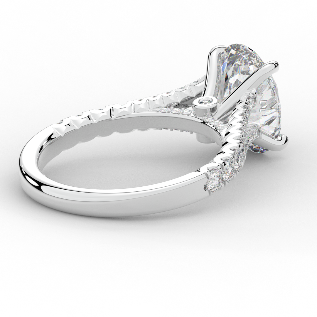 3.45CT.TW OVAL LAB DIAMOND ENGAGEMENT RING