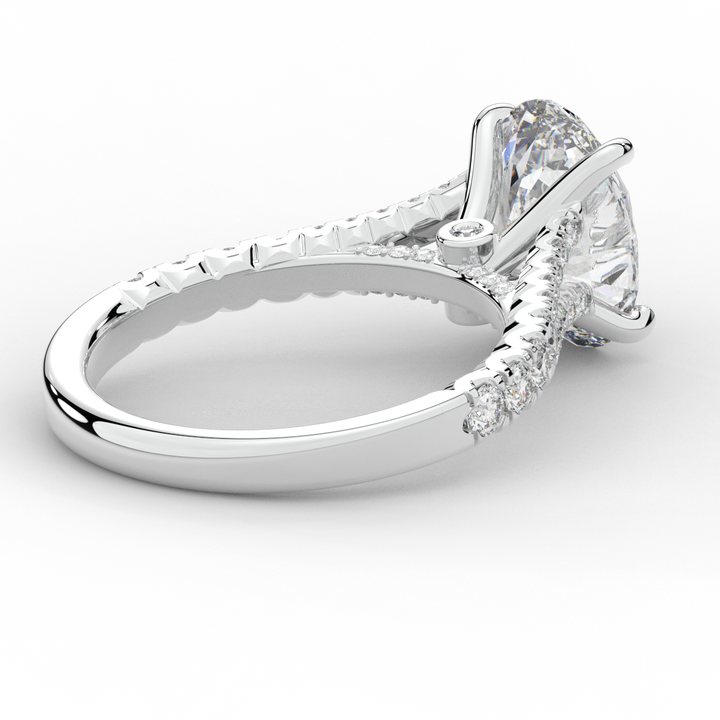 3.45CT.TW OVAL LAB DIAMOND ENGAGEMENT RING