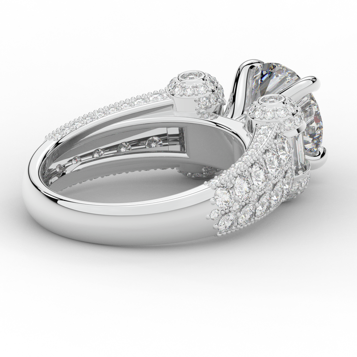 4.75CT.TW ROUND LAB DIAMOND ENGAGEMENT RING