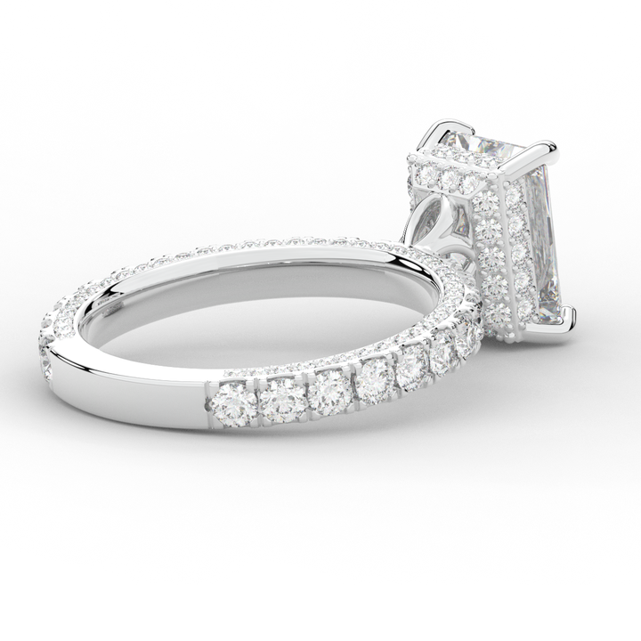 3.00CT.TW RADIANT LAB DIAMOND ENGAGEMENT RING