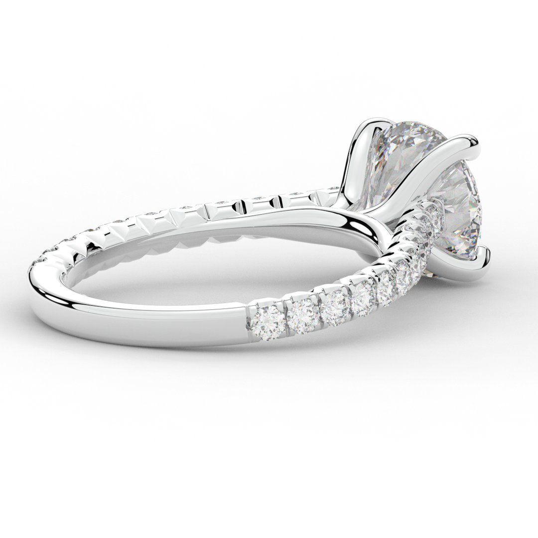 2.40CT.TW ROUND LAB DIAMOND ENGAGEMENT RING