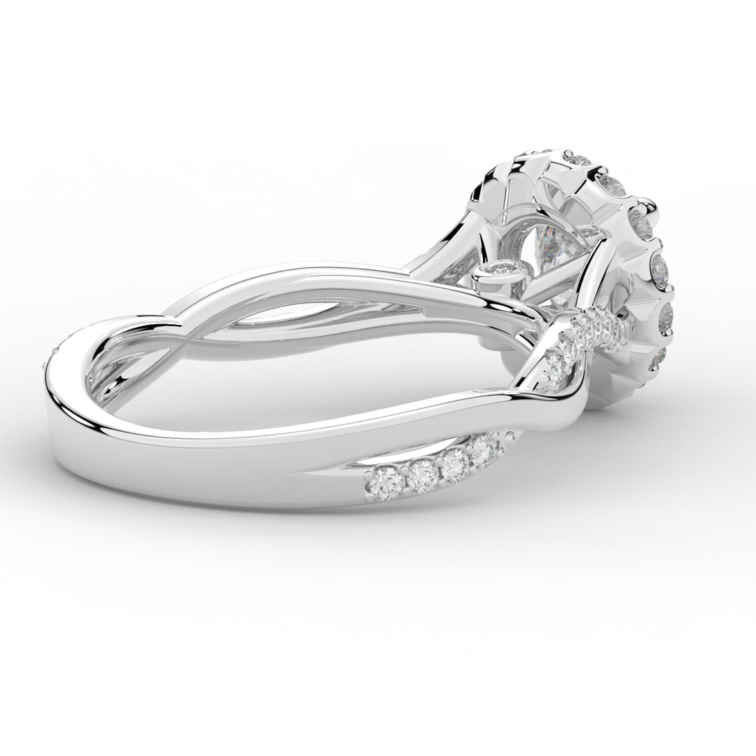 1.30CT.TW ROUND LAB DIAMOND ENGAGEMENT RING