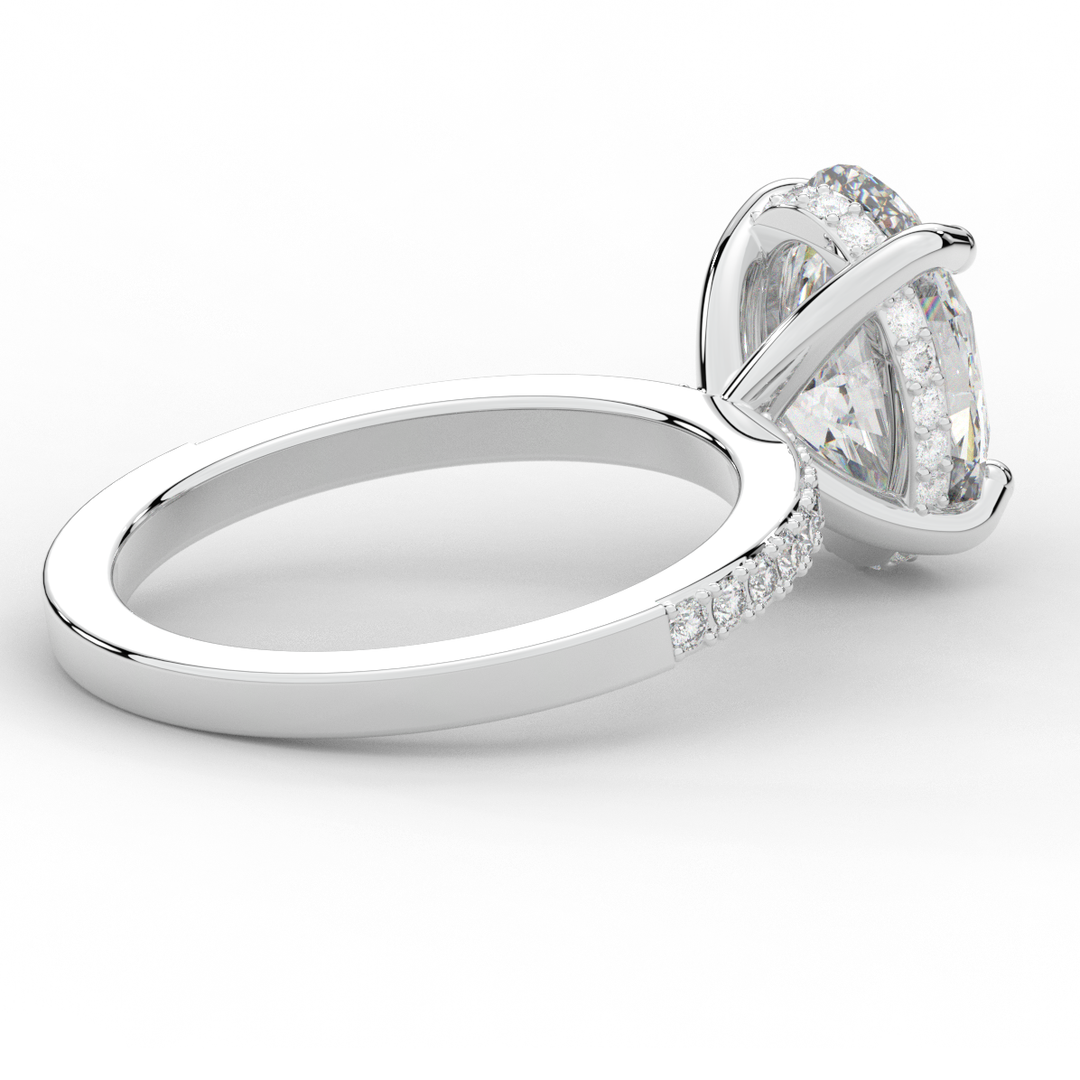 2.70CT.TW OVAL LAB DIAMOND SOLITAIRE ENGAGEMENT RING