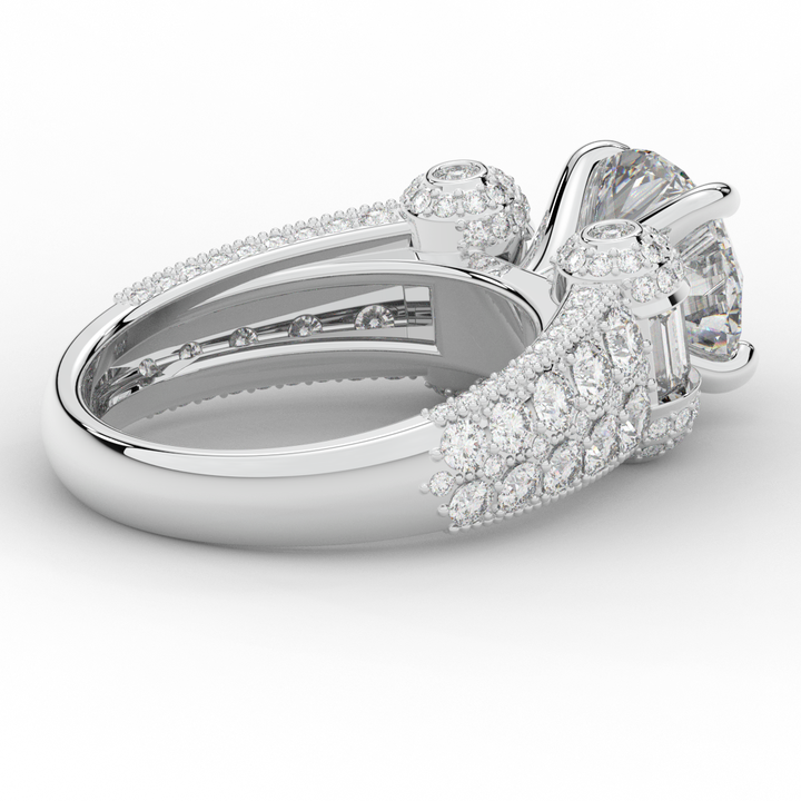 4.75CT.TW ROUND LAB DIAMOND ENGAGEMENT RING