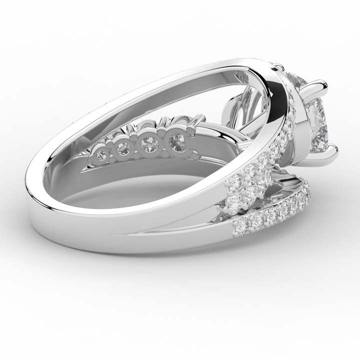 3.30CT.TW CUSHION LAB DIAMOND ENGAGEMENT RING