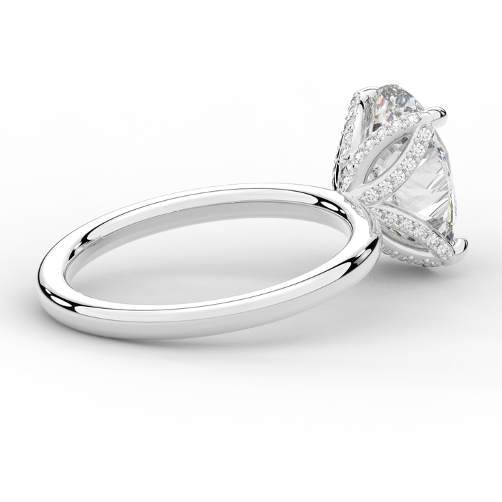 3.10CT.TW OVAL LAB DIAMOND ENGAGEMENT RING