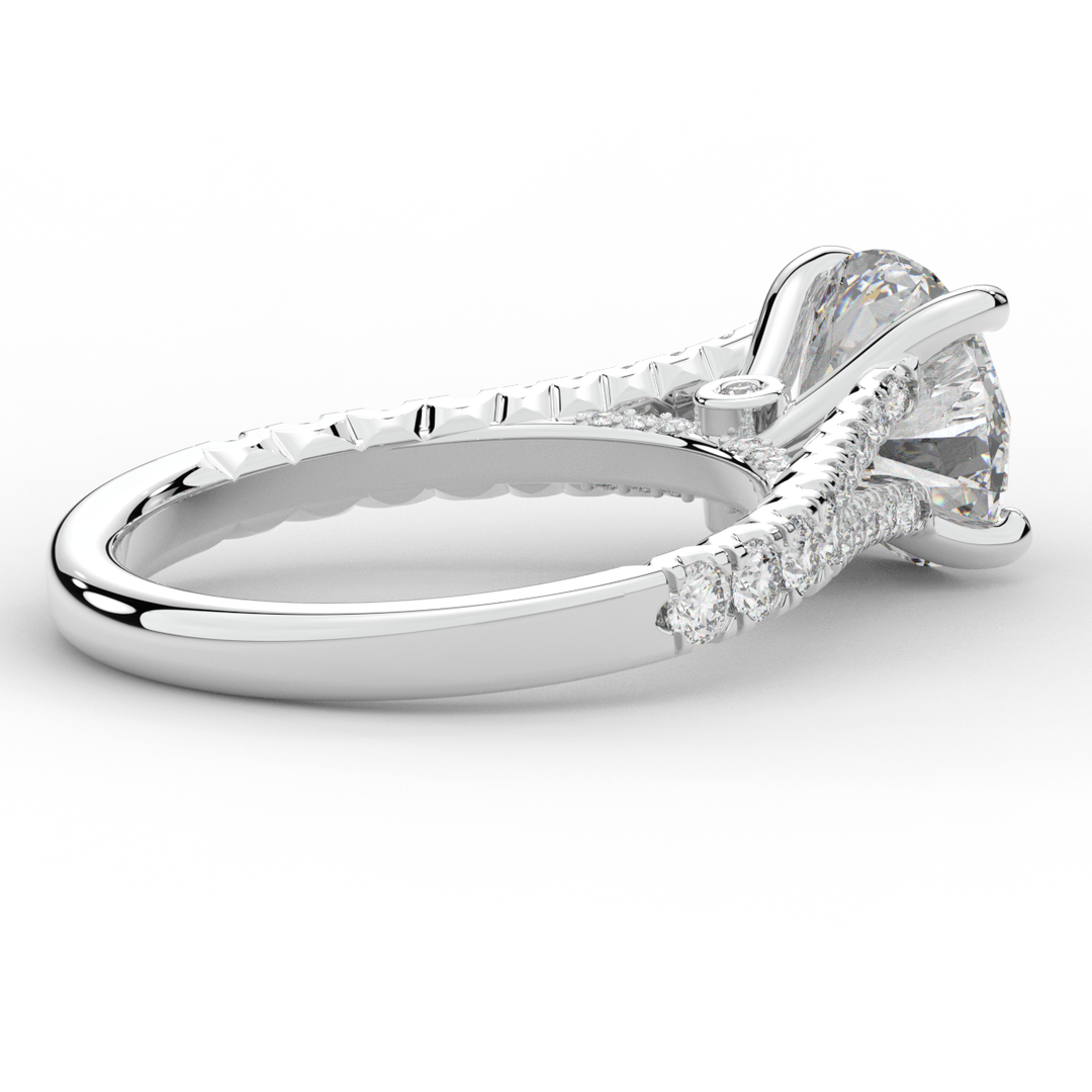 2.45CT.TW ROUND LAB DIAMOND ENGAGEMENT RING