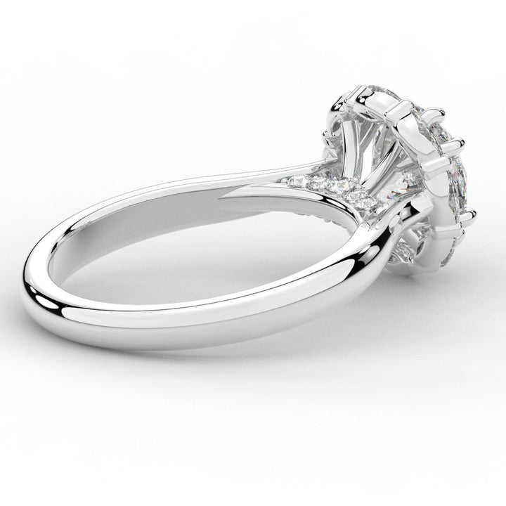 2.40CT.TW ROUND LAB DIAMOND HALO ENGAGEMENT RING