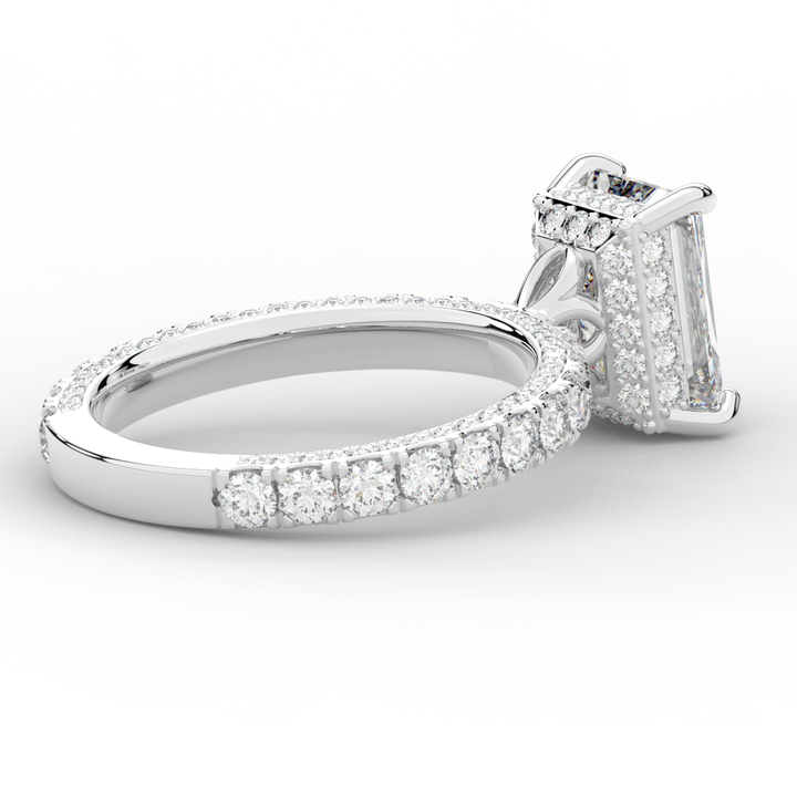 3.00CT.TW RADIANT LAB DIAMOND ENGAGEMENT RING