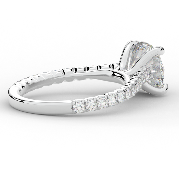 2.40CT.TW ROUND LAB DIAMOND ENGAGEMENT RING