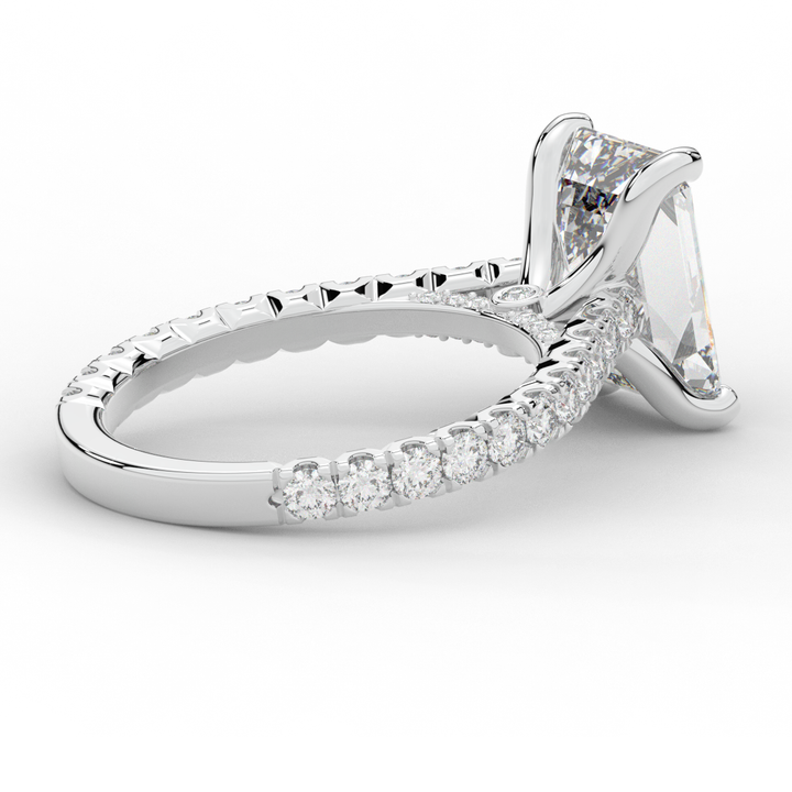 4.25CT.TW EMERALD CUT LAB DIAMOND SOLITAIRE ENGAGEMENT RING