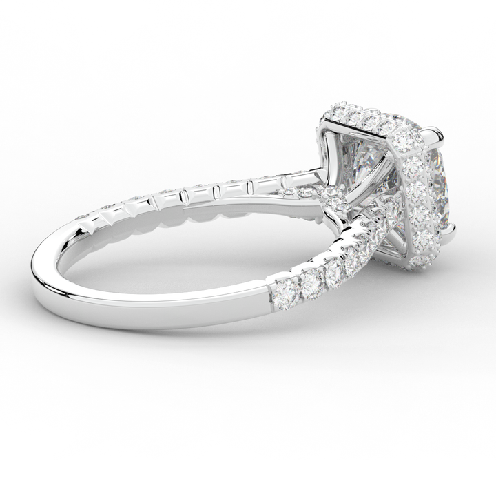 2.75CT.TW CUSHION LAB DIAMOND HALO ENGAGEMENT RING