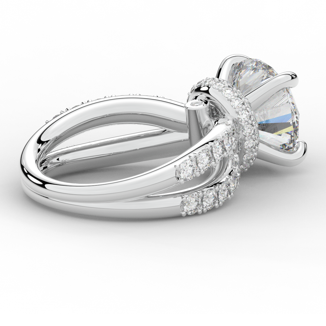 6.25CT.TW ROUND LAB DIAMOND ENGAGEMENT RING