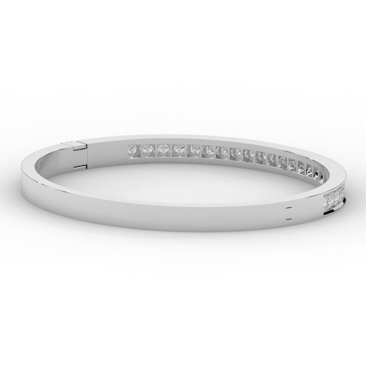 1.25CT.TW ROUND LAB DIAMOND BANGLE